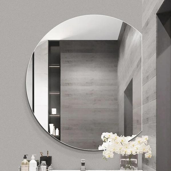 Semi Circular LED Frameless Mirror Special Shaped Makeup Wall Mounted Frameless Mirror