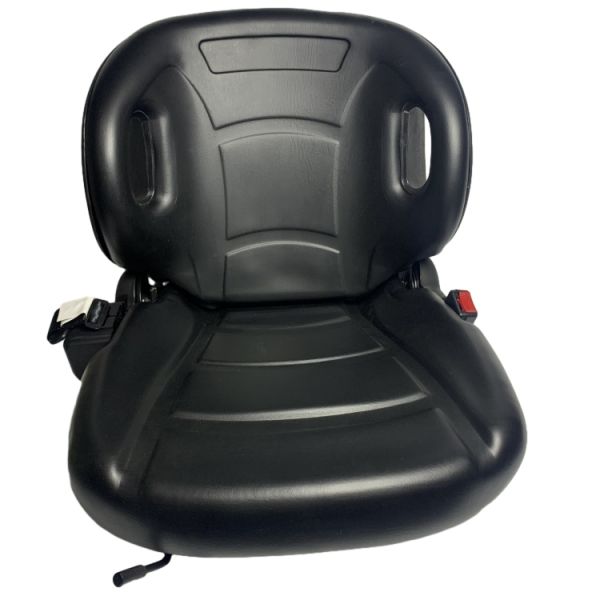 Universal Forklift Seat with Steel Armrest Fold Down Backrest and Leather Material for Long Working Life