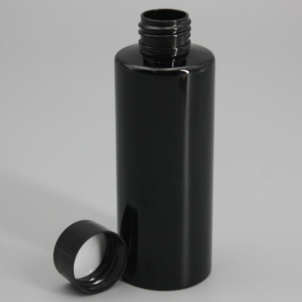 150ml Black Flat Shoulder PET Cosmetic Lotion Bottle