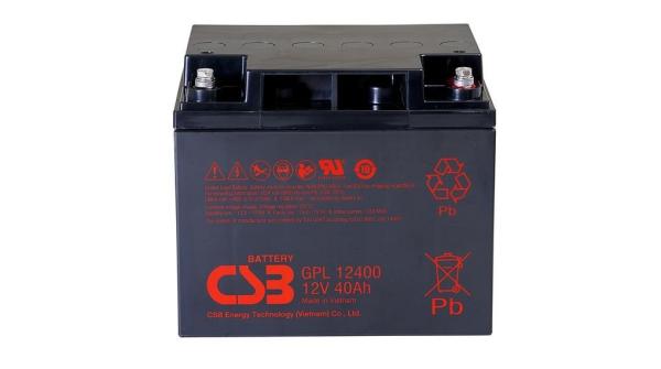 CSB Battery GPL12440 12V 40Ah Rechargeable Maintenance-Free Lead Acid Long Life Battery For UPS