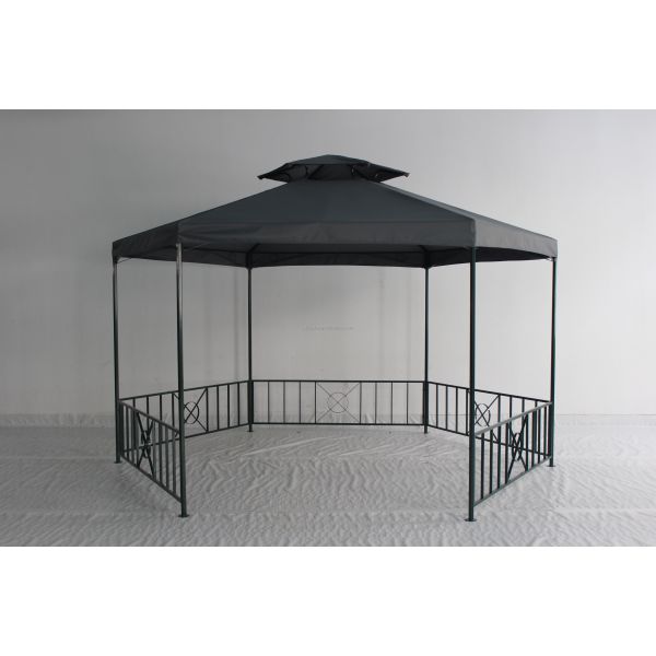 Outdoor Waterproof Garden Canopy Pergola with Customized Colors Hexagonal Double Roof