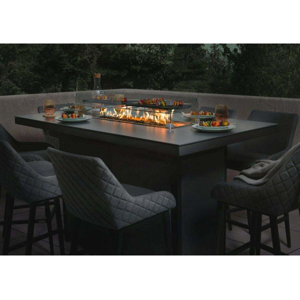 Mail Packing AJUNION All Weather Outdoor Dining Set with Firepit Table
