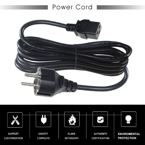 30A 240V C19 para Schuko Cordão de Alimentação 1.5mm VDE Certificado