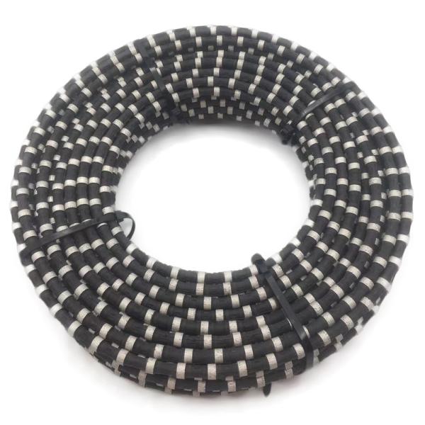 Long Life span Alambre de diamante 12,0 mm* 40 de borracha revestida para corte de rocha de pedreira de granito