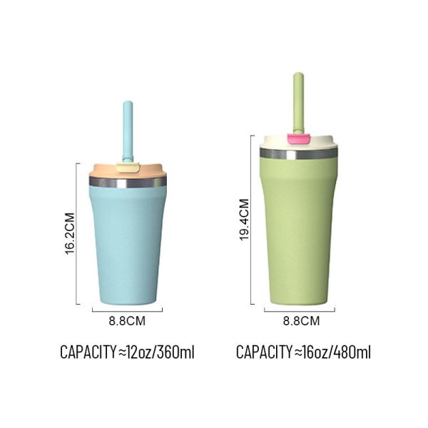 Bouteilles à vide en acier inoxydable en vrac sur mesure 12 oz par poignée.