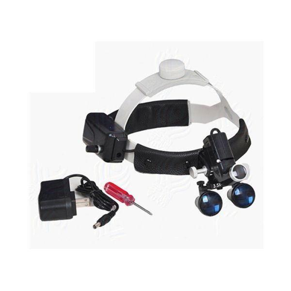 Portable Dental Medical Surgical LED Head light with 3.5times binocular loupes