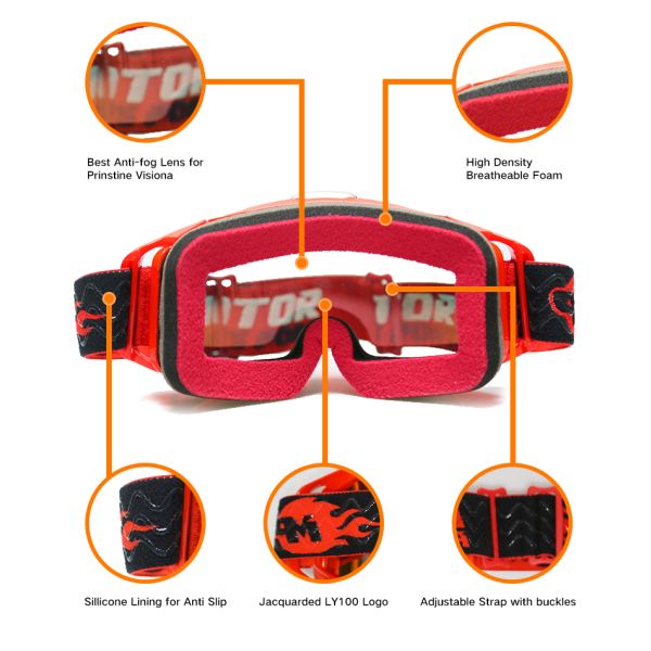 Customized Logo TPU PC Special Racing Custom Motocross Goggles with Special Design