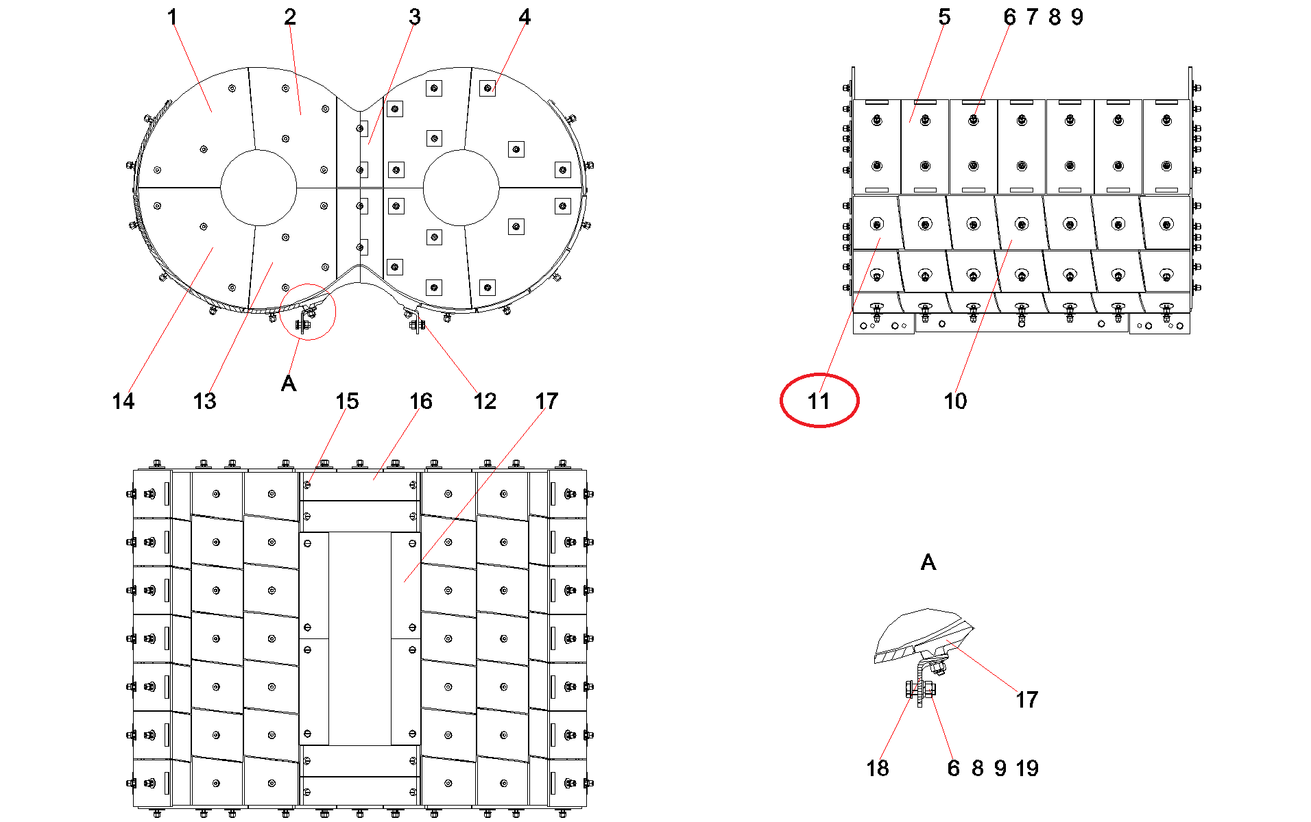 7.2kg Batching Plant Parts A820499990000 Trapeziform Arc Cushion JS1000.3.2-1