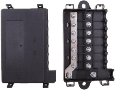 7Way MIDI Fuse Holder Bolt Inline Boat Automotive 7 Position Mini ANL Car Marine Fuse Box with Black Dustproof Cover
