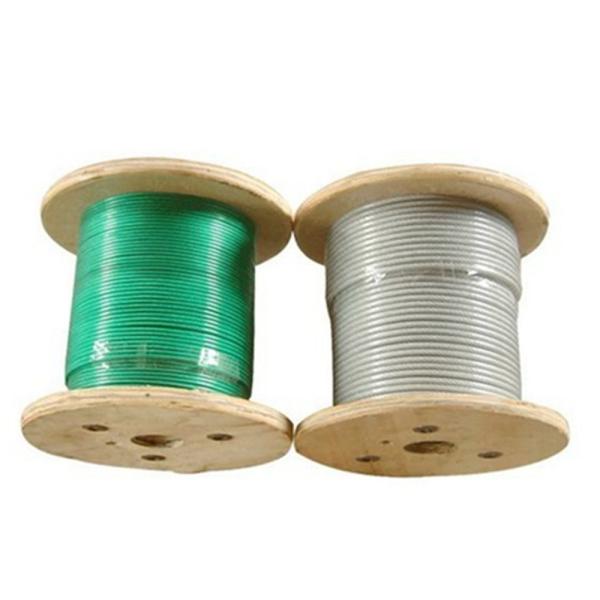Rope de fil galvanisé en PVC revêtue de plastique 7x19 45# 60# 70#