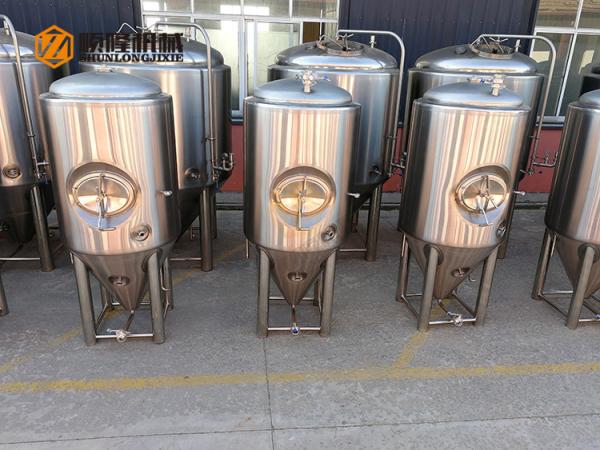 1000L Side Manhole Conical Beer Fermenter 60 Degree Cone For Beer Brewing
