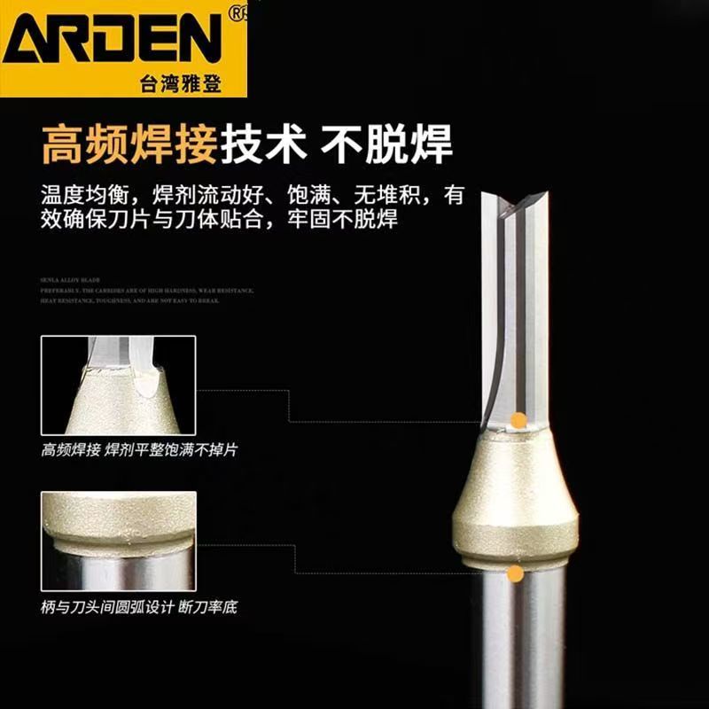 Hot Selling Ying Ba 3 Flutes TCT All-purpose Cutting Bit Solid Carbide CNC Router Bit Size 6*22*50 For MDF Particle Board Solid Wood Plywood Foam Board