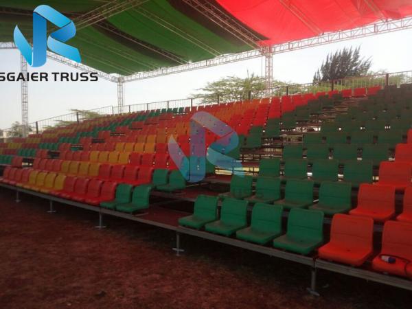 Outdoor Deluxe Aluminum Grandstand Bleacher Seating Equestrian Event Demountable Grandstand