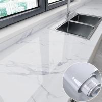ECO White Marble Effect Wallpaper 10m Waterproof Oil Proof Wallpaper