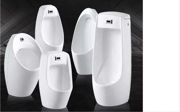 DC AC Induction Men Urinal Toilet Oval Waterless Wall Hung Urinal Bowl