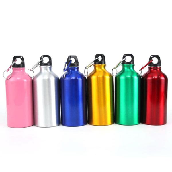 Plastic Lid Sport Aluminum Water Flask BPA Free Food Safe