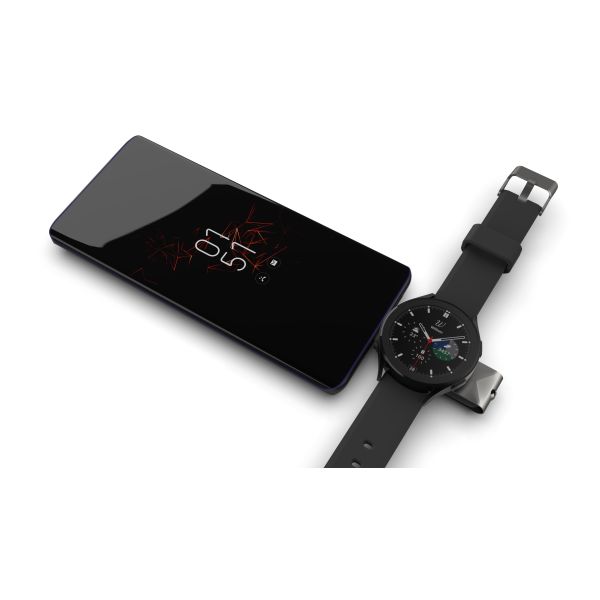 3 Ватт двойной подключения путешествия беспроводное зарядное устройство портативное беспроводное зарядное устройство для Samsung Galaxy часов