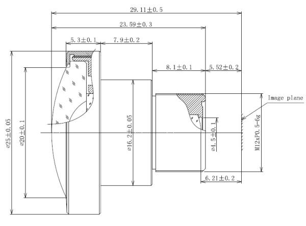 10 Megapixel M12 1/1.8 1.98mm Panoramic Camera Lens
