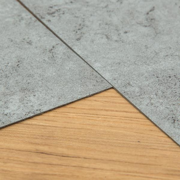 Flame Retardant Solid Luxury Vinyl Tile Flooring Stone Look Environmental Protection