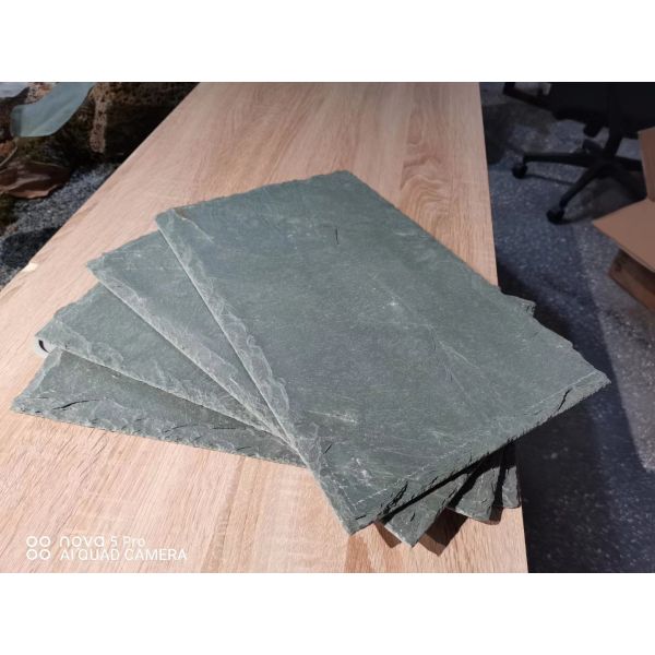 25mm Black Natural Slate Culture Stone Roofing Tiles Bathroom