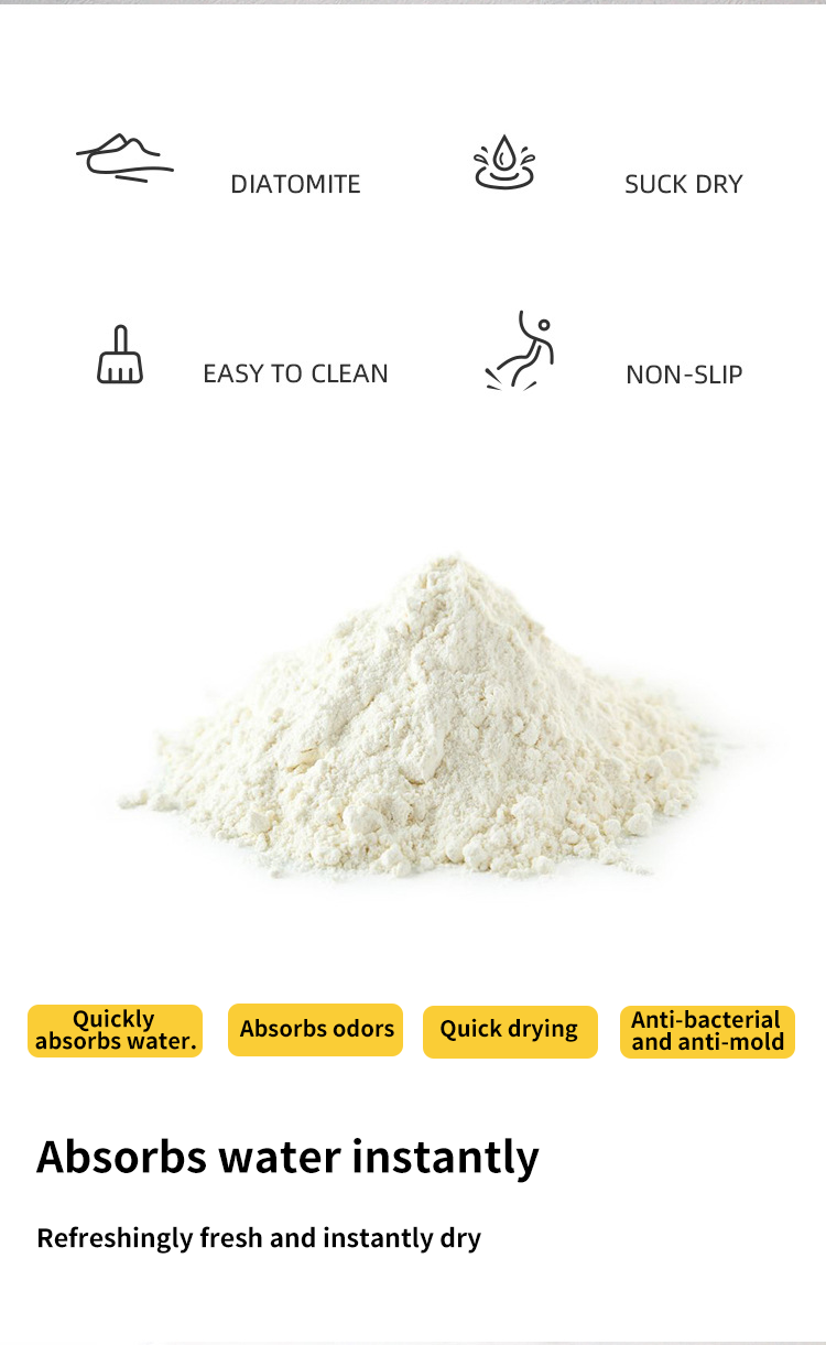 Quick Drying Diatomaceous Earth Shower Mat Modern Design for Super Absorbent Bathroom