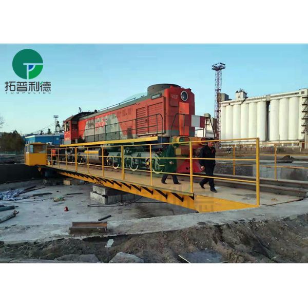 Heavy Duty Motorized Railcar Turntables Railway Locomotive Turntable For Train Station