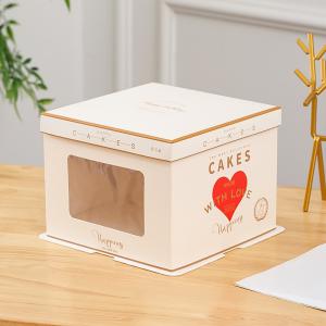 Delicate Design Rectangle Cardboard Wedding Cake Packaging Box With Glossy Matt