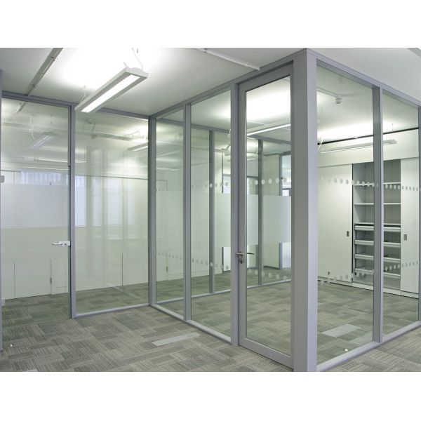 Custom Aluminum Frame Glass Doors 5-12mm Clear Tempered