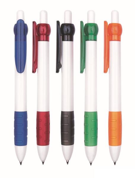 colored logo pen, round barrel promotional ball point pen, colored logo ballpen