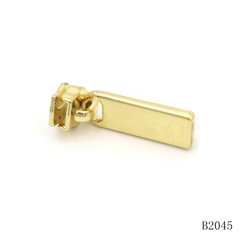 Gold Metal Zipper Puller #3 Zipper Slider Round Head For Bag Hardware
