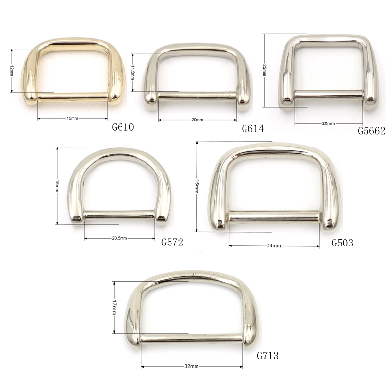 Mirror Finish Metal D Ring 1 Inch Handbag D Ring Corrosion Resistant