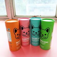 L'aliment pour animaux familiers de CMYK peut poursuivre le pot en plastique d'ANIMAL FAMILIER intérieur de Cat Treat Packaging Round Composite
