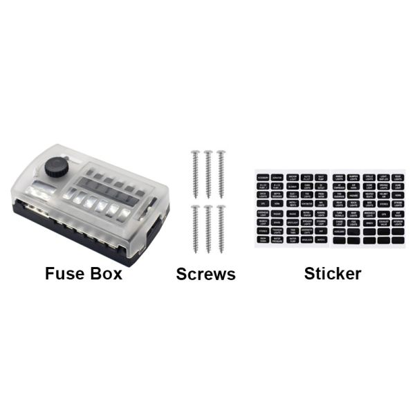 Недостаток держателя коробки взрывателя ATC ATO автомобиля плавкой части предохранителя лезвия 12 путей с водоустойчивым защитным чехлом