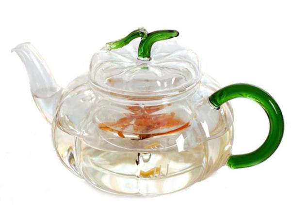 Bule de vidro resistente ao calor do padrão do CE/chaleira de chá de vidro clara