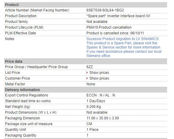 Доска интерфейса инвертора 6SE7038-6GL84-1BG2 6SE7 038-6GL84-1BG2 Сименс