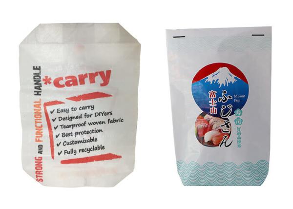 Laminated PP Woven Block Bottom Valve Bag 25KG 50KG Customized Printing