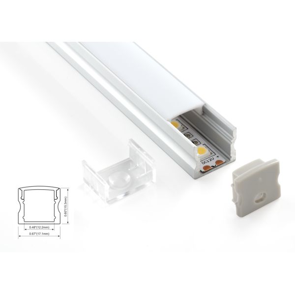 Linear lighting Aluminum profile for furniture 17x15mm mini size