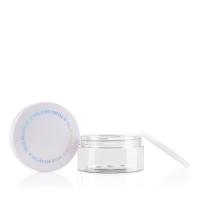 200 ml de pots en plastique transparent avec un bouchon à vis à large bouche Logo écran de soie coloré