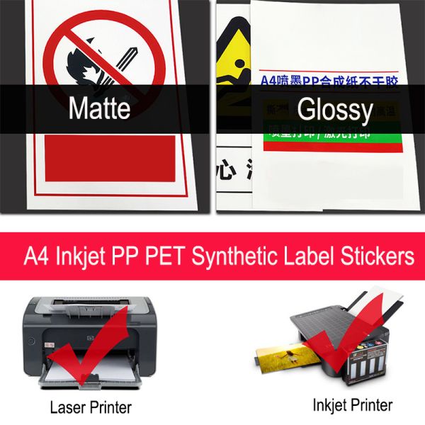 Waterproof Glossy Vinyl Photo Sticker Paper Factory Stock for Inkjet Printing for Promotion Grocery with Permanent Adhesive