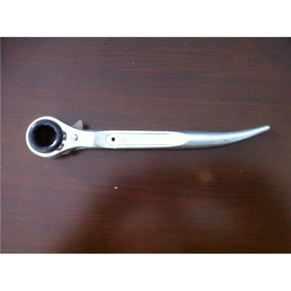 Stainless Steel Carbon Steel Adjustable Ratchet Spanner / Ratchet Handle Wrench