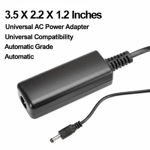 Universal AC Power Adapter 9V 1.3A Output 3.5x2.2x1.2 Inches