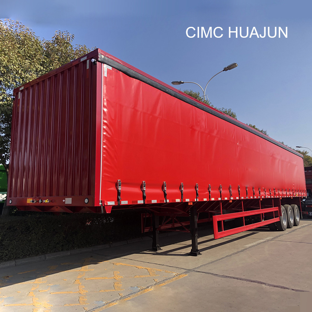 Truck Mechanical Suspension 40ft Curtain Side Semi Trailer for Loading and Unloading
