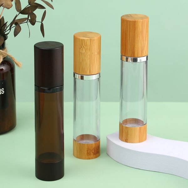 Acrylic Senior PAK Elegant 1oz 2oz Empty Cosmetic Transparent White Black Gold Blue Airless Lotion Serum Pump Bottle