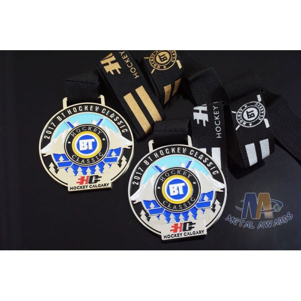 Hockey Calgary Baseball Sports Events Metal Award Medals Custom Logo Soft Enamel With RIbbon