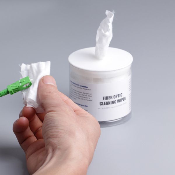 90 toallitas limpiadoras de fibra óptica para la producción de montaje de cables toallitas de fibra óptica libre de lingotes