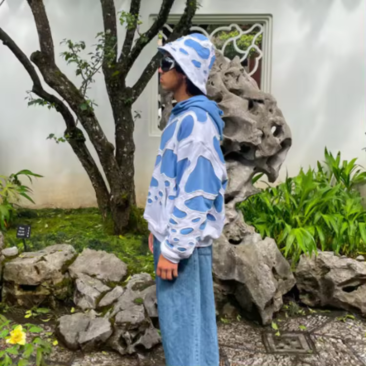 Cropped Sweatshirt Women Women Autumn Oversized French Terry Cotton Heavyweight Double Layered Vintage