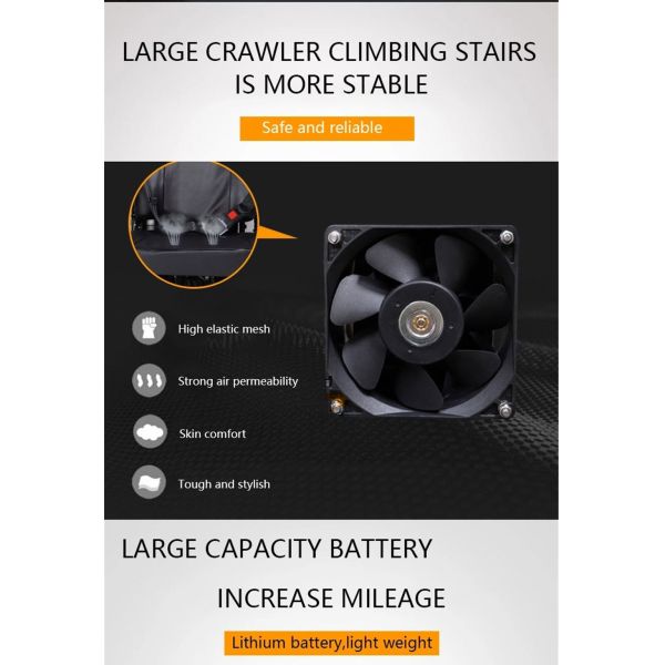 Portable Medical Transport Wheelchair Lightweight Disabled Electric Stair Clibing Wheelchair