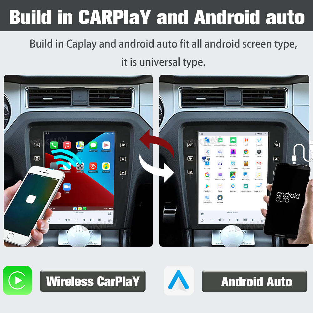 Android 13 Автомобильное радио GPS навигация для Ford Mustang Мультимедийный проигрыватель 09-13