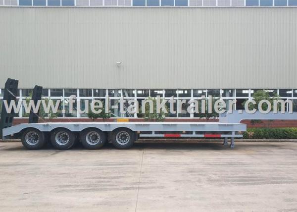 High End 80 Ton 4 Axle Low Bed Semi Trailer Non - Liftable Air Suspension