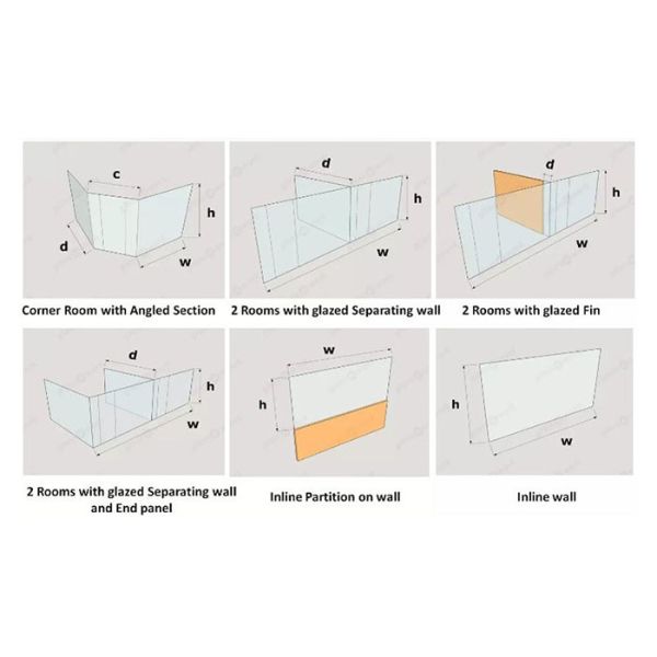 Раздел штендера рассекателей комнаты окна стены офиса внутренний Frameless стеклянный